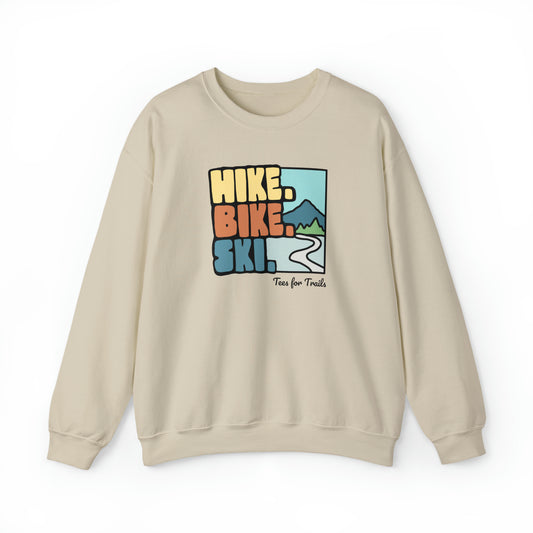 Hike. Bike. Ski. Crewneck Sweatshirt