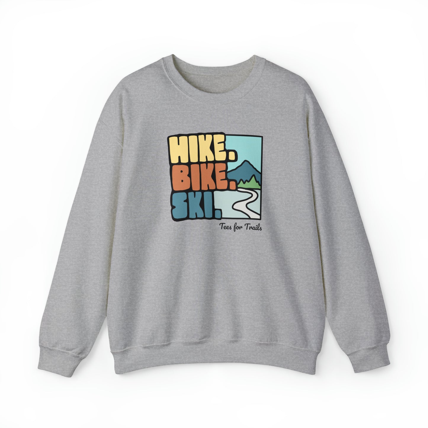 Hike. Bike. Ski. Crewneck Sweatshirt